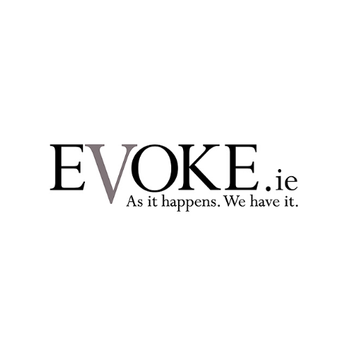 Logo in a serif font. Reads Evoke.ie As it happens. We have it.