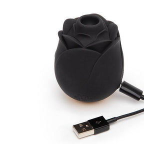 Black Rose Silicone Clitoral Suction Stimulator