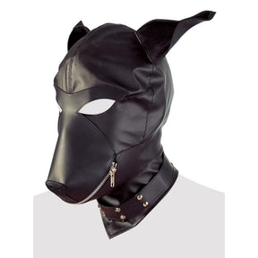 Faux Leather Dog Mask